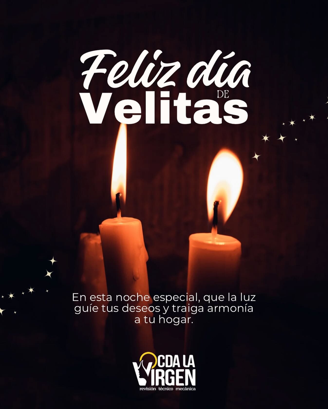 ✨ Hoy encendemos la luz que une hogares y renueva la esperanza.
¡Feliz Día de las Velitas!